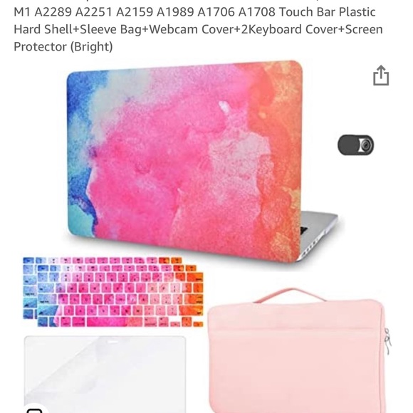 MacBook Pro 13 Cover with Touch Bar Plastic Hard Shell Mouse Pad Bundle - Picture 7 of 9